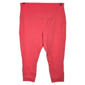 Lululemon Align High Rise Crop 23" Leggings Pink Coral Women's Size 14 W6BGLS
